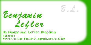 benjamin lefler business card